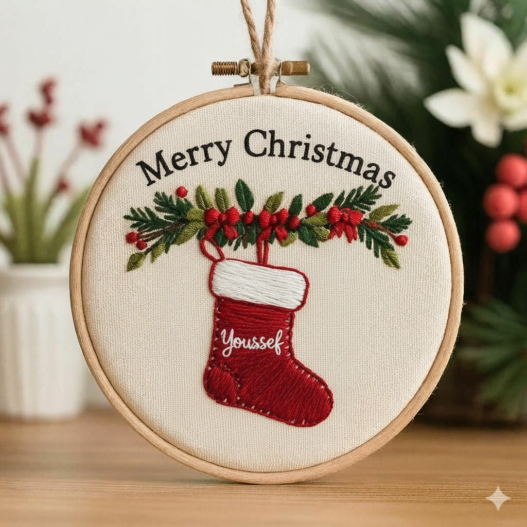 Christmas Hoop Embroidery